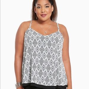 Torrid 1X medallion print double layered cami